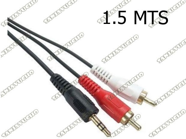 &+ CABLE MINIPLUG A 2 RCA 1.5 MTS